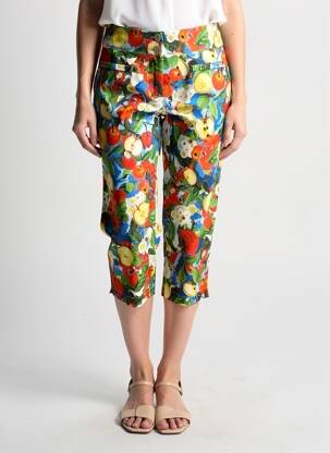 Pantalon trei sferturi portocalie MALOKA femeie