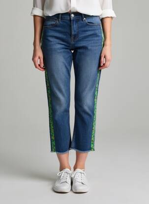 Pantalon 7/8 albastru LITTLE FORTUNE femeie