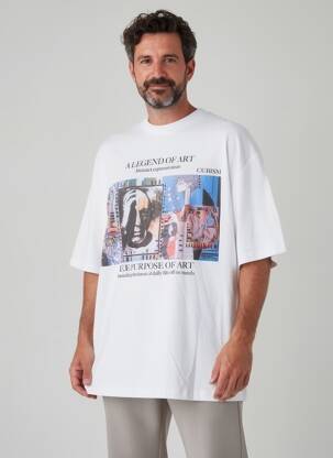 Tricou alb REDEFINED REBEL bărbat