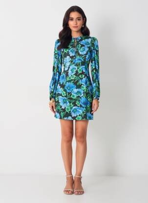 Rochie scurtă albastru MANGO femeie