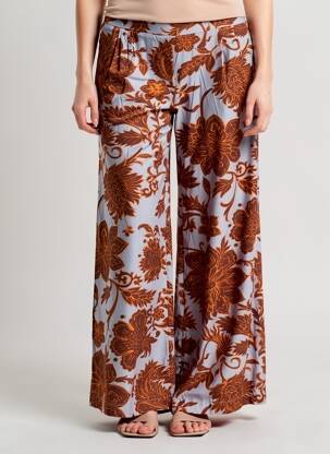Pantalon larg portocalie VERO MODA femeie