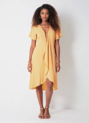 Rochie scurtă portocalie VERO MODA femeie