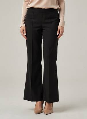 Pantalon evazat negru JACQUELINE DE YONG femeie