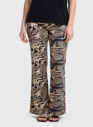 Pantalon evazat bej HAILYS femeie