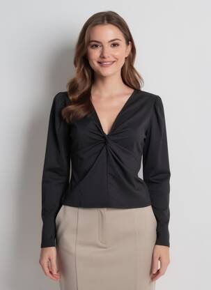 Top negru JACQUELINE DE YONG femeie