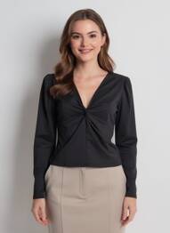 Top negru JACQUELINE DE YONG femeie