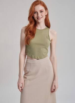 Top verde ONLY femeie