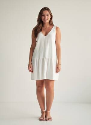 Rochie scurtă alb VERO MODA femeie