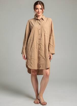 Rochie midi maro ONLY femeie