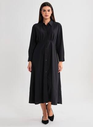 Rochie lungă negru ASTRID BLACK LABEL femeie