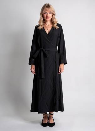 Rochie lungă negru YUGEN femeie
