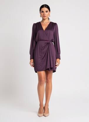 Rochie lungă violet MORGAN femeie