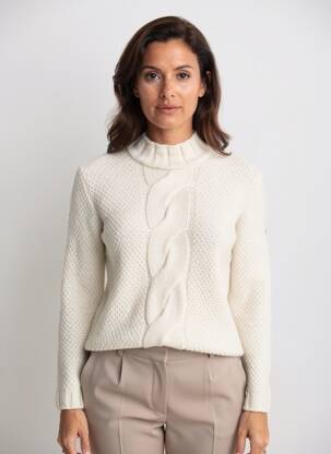 Pulover elasticitate mâneci lungi bej SAINT JAMES femeie