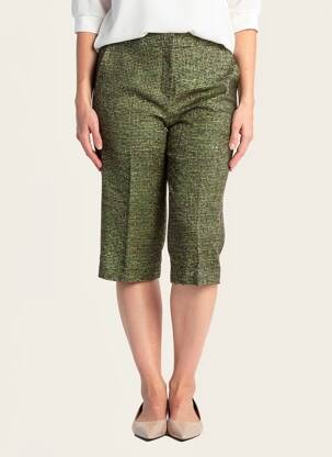 Pantalon trei sferturi mărime normală mărime normală verde GAUCHERE femeie