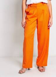 Pantalon larg portocaliu NOOR BY NORA GHARIB femeie