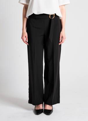 Pantalon drept negru MANGO femeie
