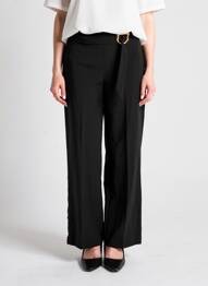 Pantalon drept negru MANGO femeie