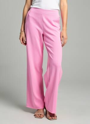 Pantalon larg roz VERO MODA femeie