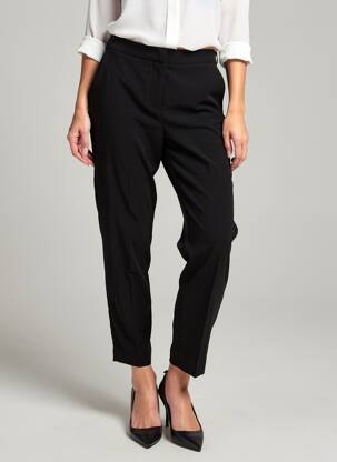 Pantalon larg negru MANGO femeie