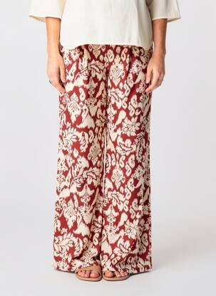 Pantalon larg roșu MANGO femeie