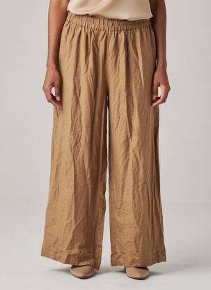 Pantalon larg bej ONLY femeie