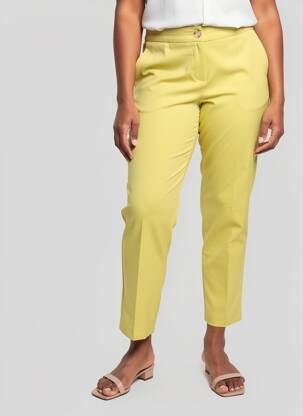 Pantalon trei sferturi galben MORGAN femeie