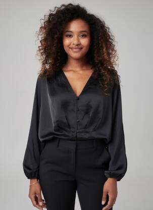 Cămașă negru ASTRID BLACK LABEL femeie