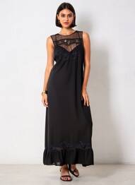 Rochie lungă negru MY TWIN femeie