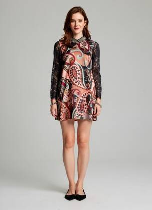 Rochie scurtă negru ANGY SIX femeie