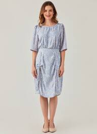 Rochie midi albastru ONLY femeie