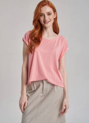 Tricou roz VERO MODA femeie
