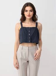 Top albastru SUPERDRY femeie