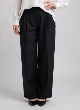 Pantalon larg negru YUGEN femeie