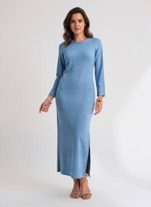 Rochie lungă albastru BROWNIE femeie