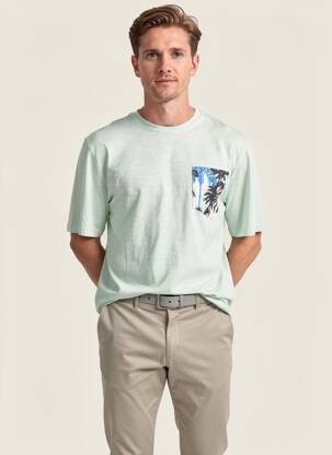 Tricou albastru JACK & JONES bărbat