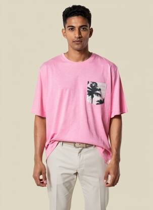 Tricou roz JACK & JONES bărbat