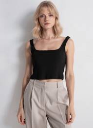 Tricou negru PIECES femeie