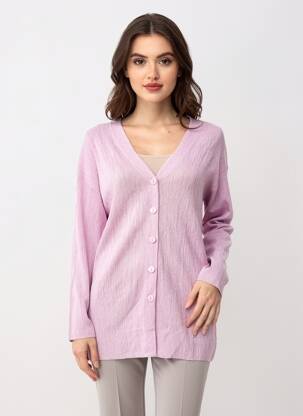 Vestă cu mâneci lungi violet MANGO femeie