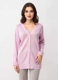 Vestă cu mâneci lungi violet MANGO femeie