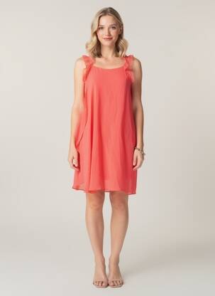Rochie scurtă portocalie NAF NAF femeie