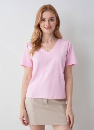 Tricou roz VERO MODA femeie
