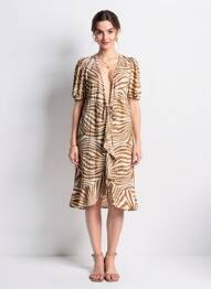 Rochie scurtă maro ONLY femeie