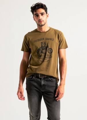 Tricou verde PETROL INDUSTRIES bărbat