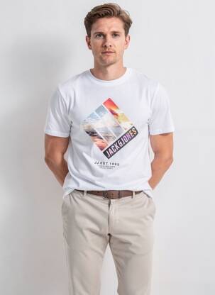 Tricou alb JACK & JONES bărbat