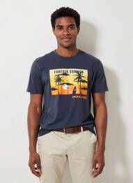 Tricou albastru JACK & JONES bărbat
