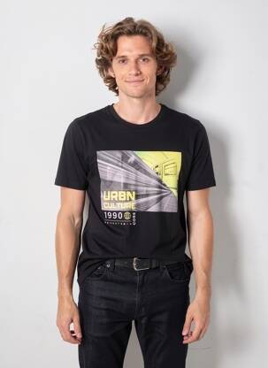 Tricou negru JACK & JONES bărbat