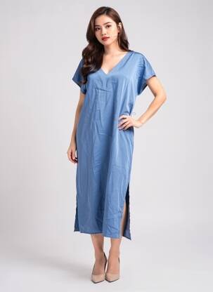 Rochie scurtă albastru VILA femeie