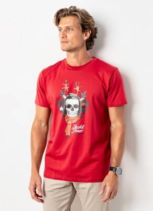 Tricou roșu JACK & JONES bărbat