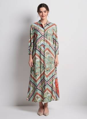 Rochie lungă verde TOM TAILOR femeie