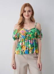 Top verde NAF NAF femeie
